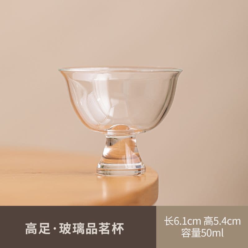 Drinking Glass Small Teacup Household Rice Wine Liquor Cup High Temperature Resistant Explosion-proof Glass Japanese Transparent Teacup Small Wine Cup