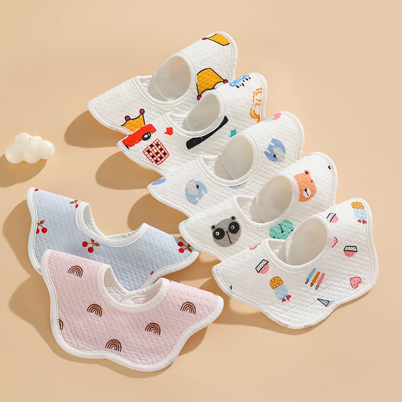 Baby Bib Cotton Waterproof Petal Bib Newborn Infant Drool Bib Baby Supplies