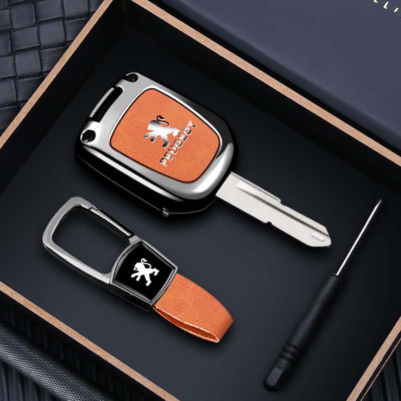 Suitable for Dongfeng Peugeot 408 Key Cover Car Buckle Bag 308/4008/5008/508 Men and Women Protection and Anti-Fall