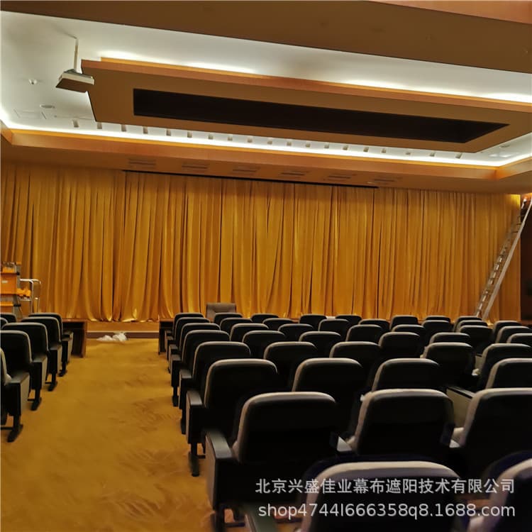 Theater Performance Lift Curtain Flame-Retardant Fireproof Curtain Conference Background Curtain School Auditorium Curtain