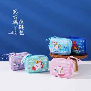 Cross-border Tin Box in Stock Creative Cartoon Anime Card Cosmetics Candy Portable Zipper Coin Purse Wholesale