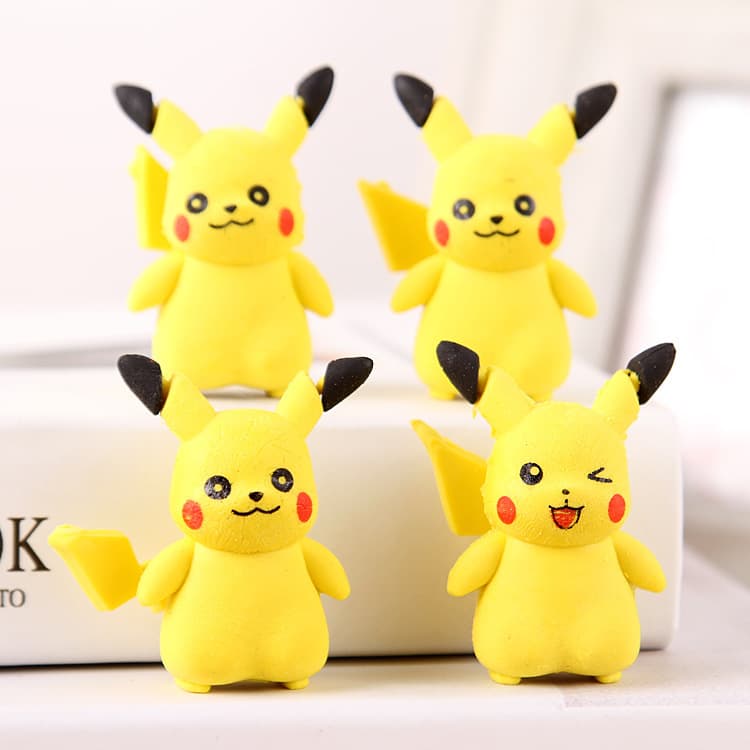 Children's Learning Stationery Factory Direct New Creative 3D Cute Eraser Cartoon Pikachu Eraser