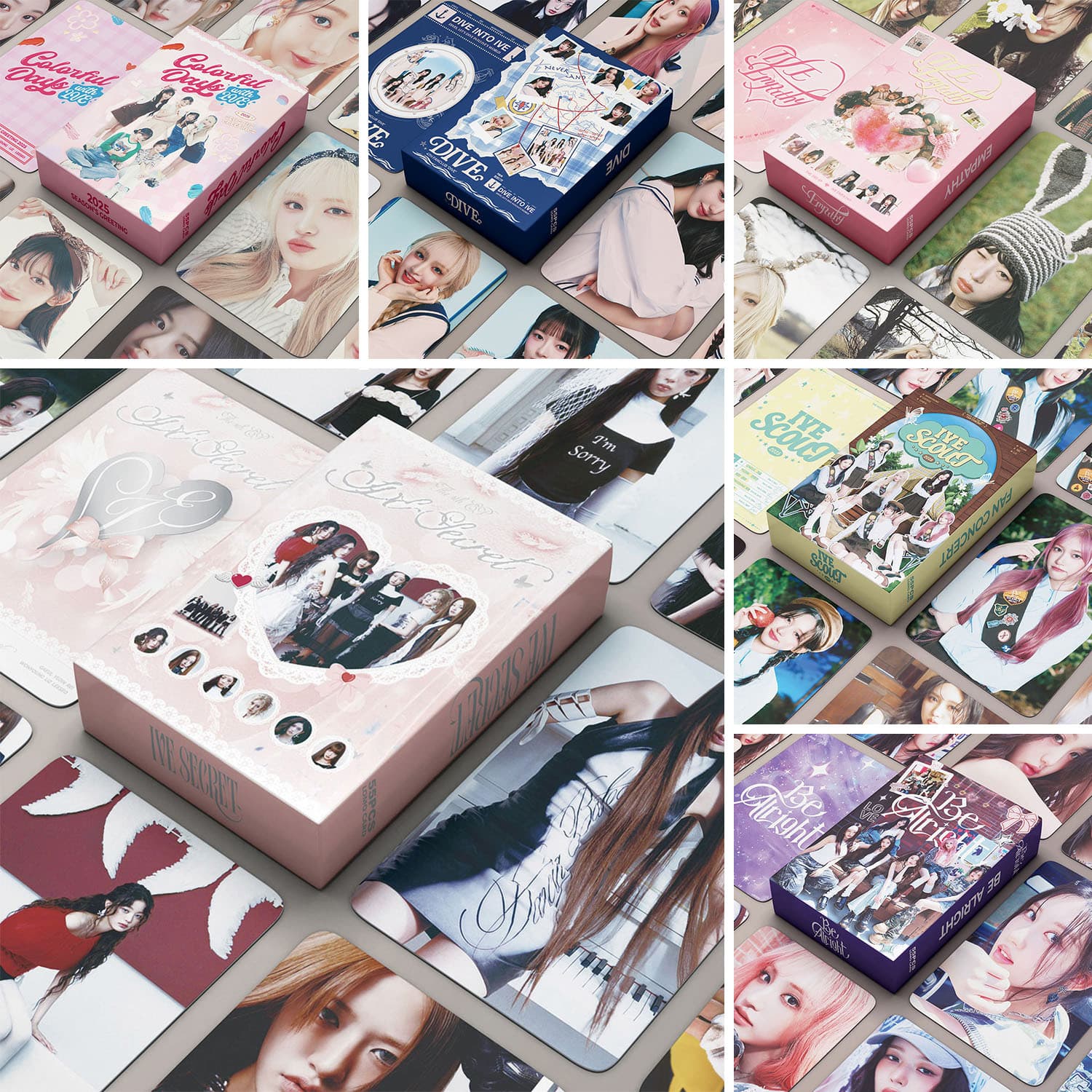 IVE Integrated Photocards KPOP Jang Wonyoung Kim Gaeul Rei Wonyoung Support Photo Postcards IVE Cards