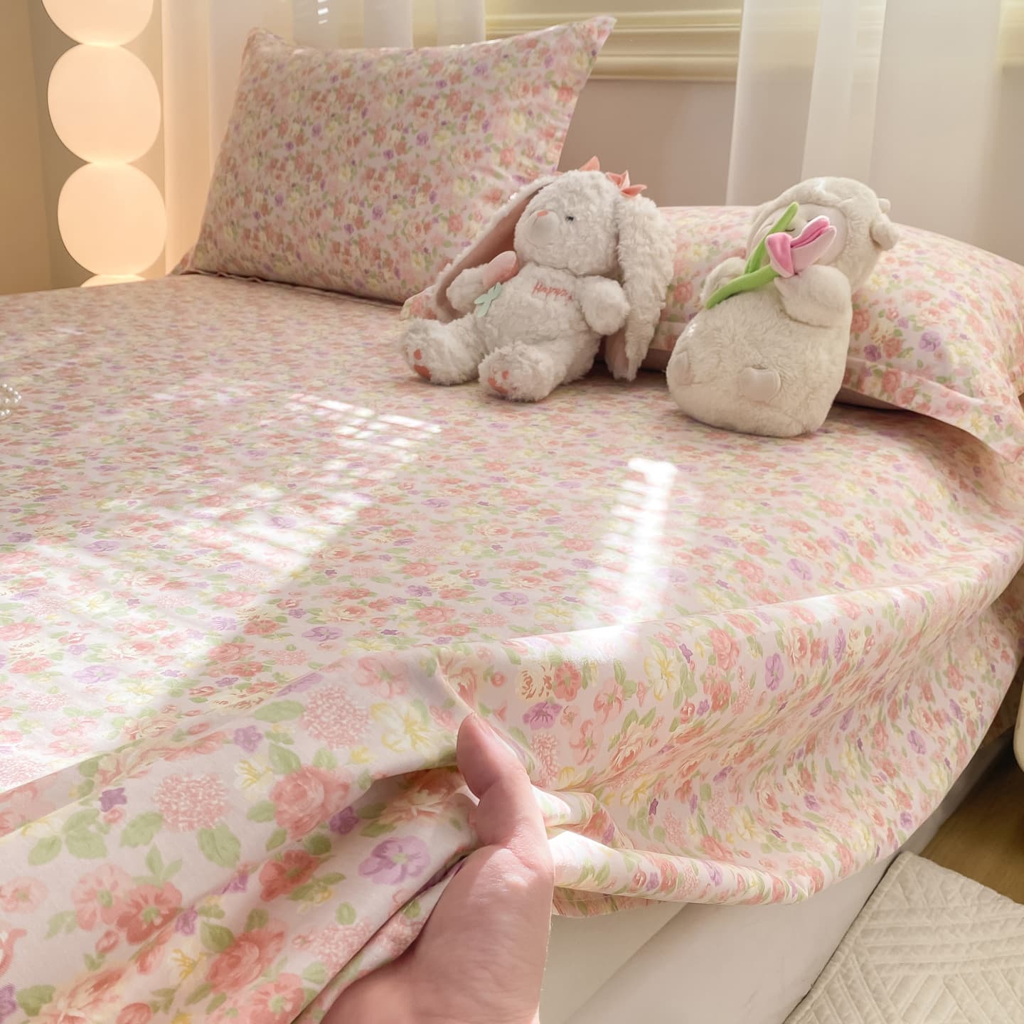 2026 New Cotton Pure Cotton Small Print Fresh Series Skin-Friendly Soft and Cozy Bed Sheet Cross-Border Wholesale