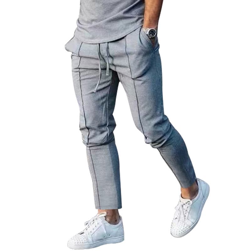 Men's Solid Color Casual Pants Spring/autumn High Street Style Slim Fit Car Wash Jeans Casual Trousers