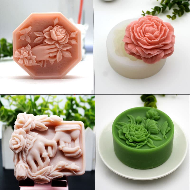Peony Rose Silicone Mold for Cake Baking, Resin, Aromatherapy, Gypsum Candle, DIY Handmade Soap