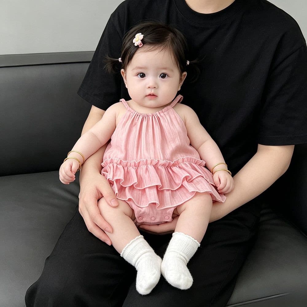 Baby Summer Thin Suspender Jumpsuit Princess Dress 2026 New Little Girl Baby Princess Style Dress