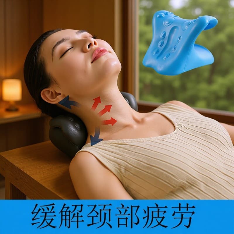 New C-shaped Cervical Massage Pillow for Cervical Traction, Correcting Dowager's Hump, Neck Stretching, Wholesale of Cervical Massage Pillows