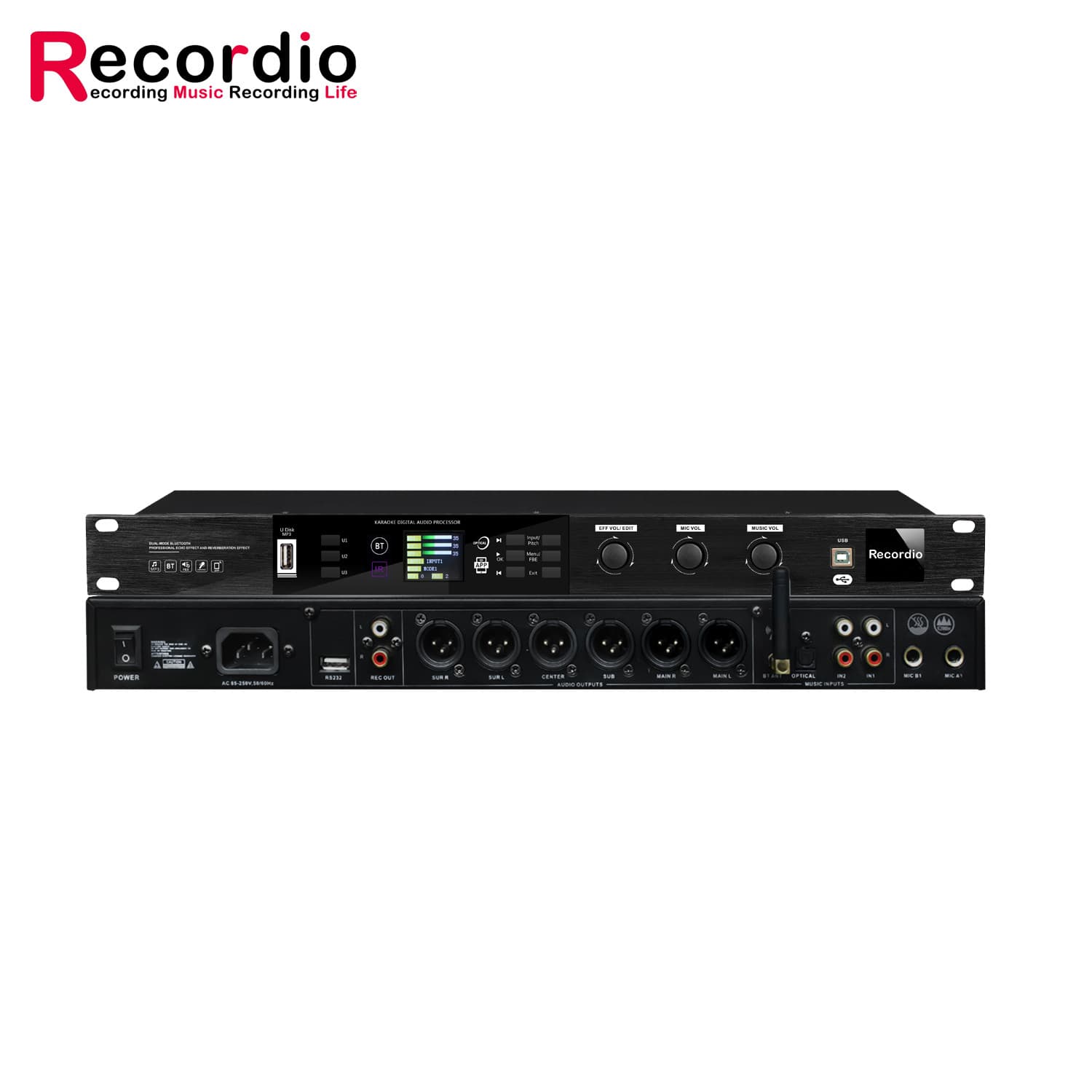Factory Cross-border E-commerce Professional Preamp Effect Processor Microphone Reverb Amplifier Audio Effects Processor