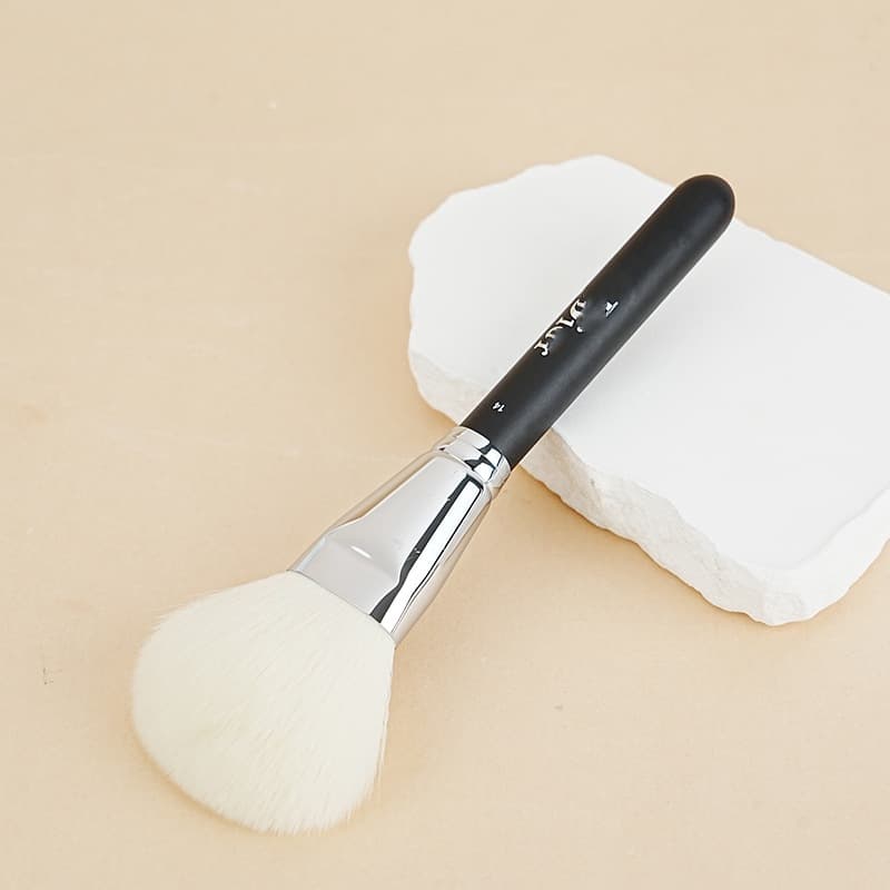 Wholesale DO Home 14 Side Face Wood Handle Blending Setting Brush Fiber Hair Copper Tube Loose Powder Brush Blush Contour Brush