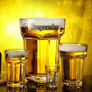 Creative Large Hoegaarden Beer Mug World Cup Draft Beer Mug Hexagon White Beer Mug Craft Beer Mug Bar KTV