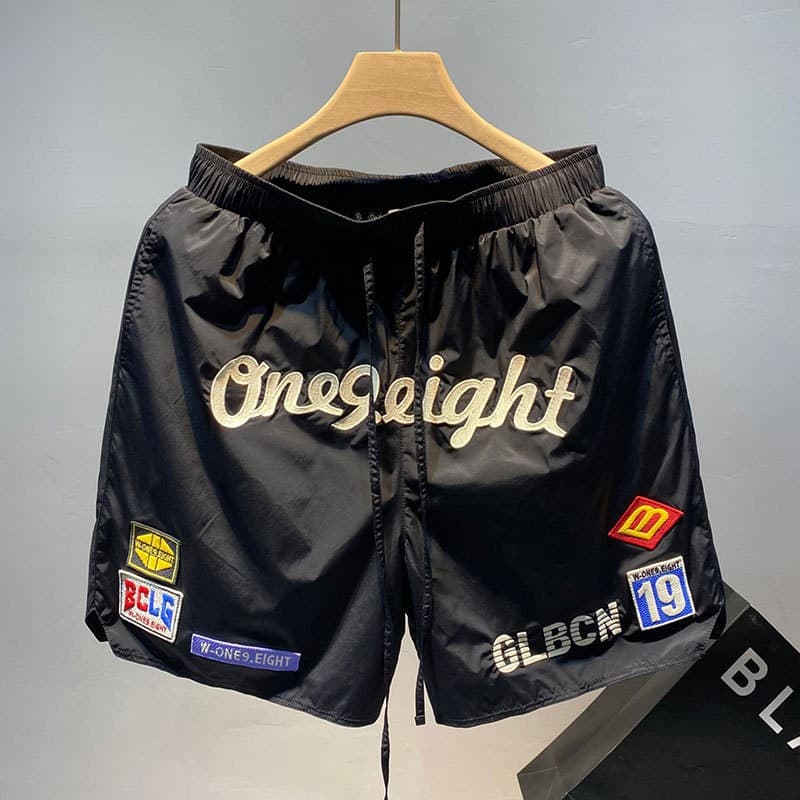 American high street trendy brand 3D digital printing quick-drying shorts for men, summer loose sports beach pants and couple shorts