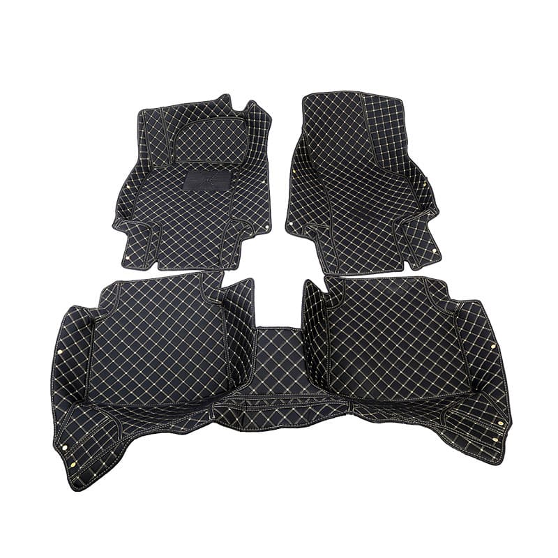 Custom Full-Wrap Diamond Pattern Car Floor Mats for Specific Vehicle Models, Removable Single and Double Layer, Dirt-Resistant Interior Car Mats