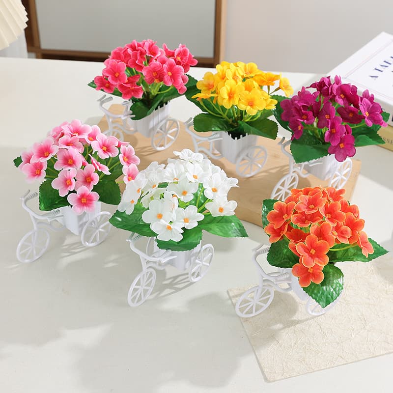 Living Room Silk Flower Dried Flower Plastic Artificial Flower Car Decoration Home Bicycle Orchid Potted Plant Small Ornament Decoration