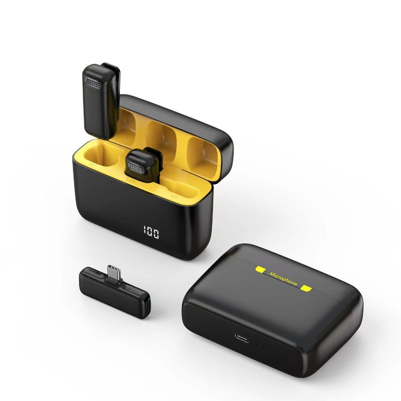Direct from Factory K6 Wireless Clip-on Microphone with Charging Case, Battery Display, and Noise Reduction for Short Videos