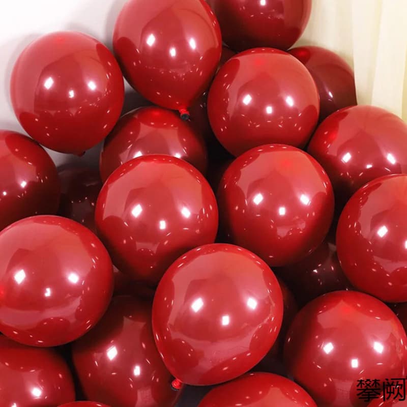 Trendy Double-Layer Pomegranate Red Balloons for Wedding Room Floating Decoration, Valentine's Day Proposal, and Creative Decor