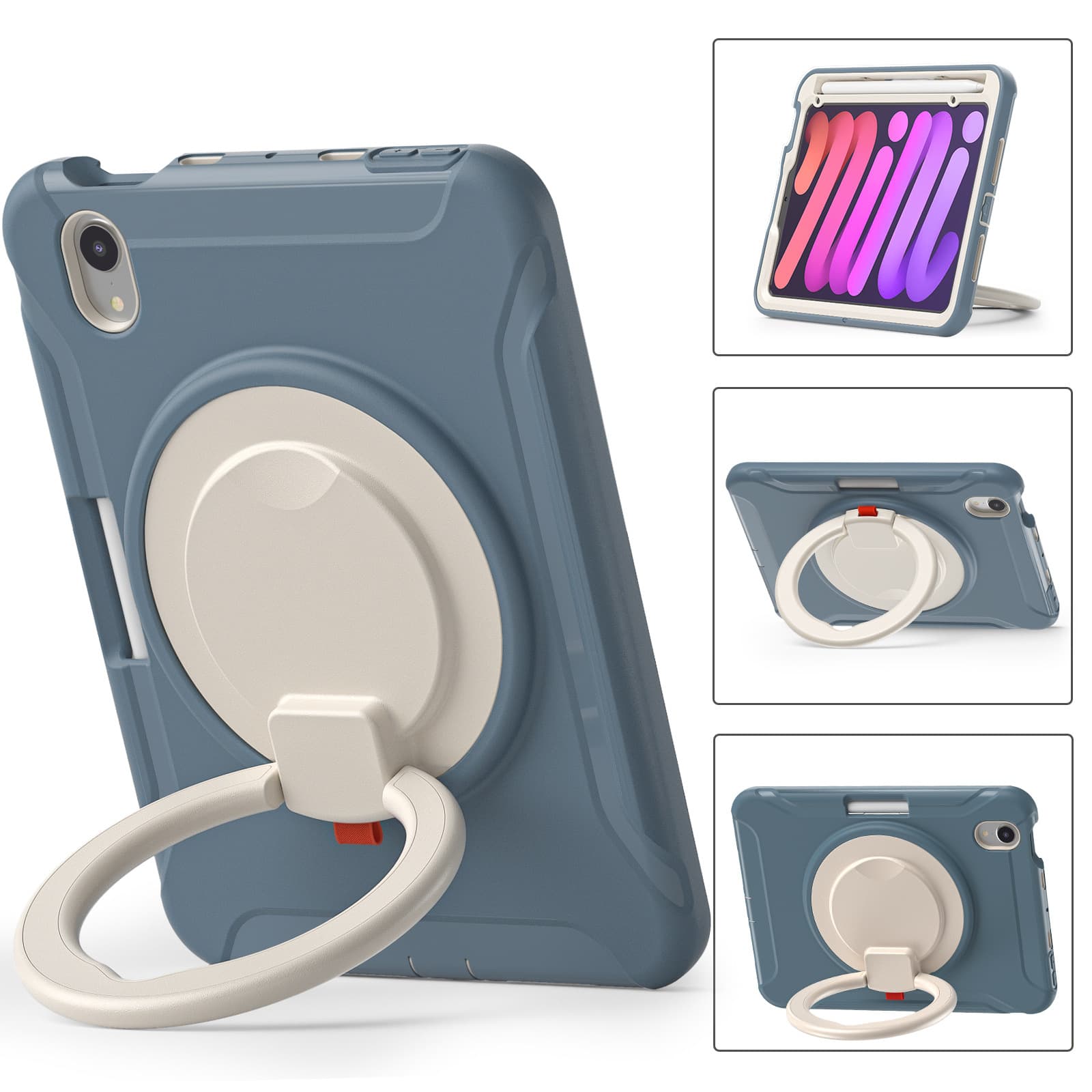 iPad mini 7 Case A17 Pro Rugged TPU Protective Case Shockproof Full Coverage Anti-Bend for iPad mini 6