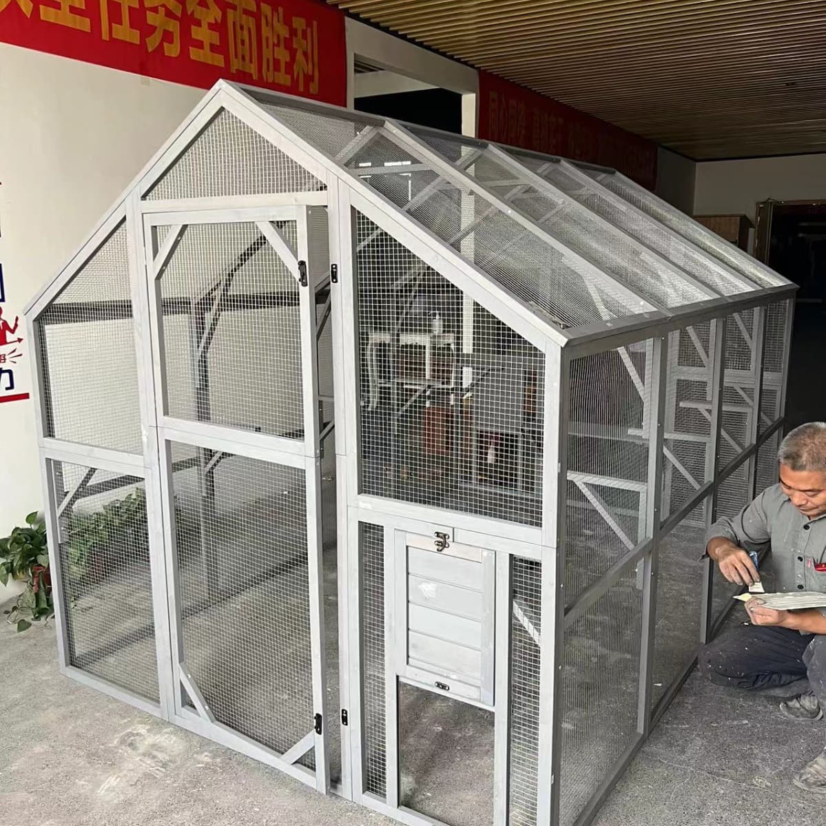 Wooden Cat House Factory Direct Outdoor Solid Wood Extra Large Cat Run Cage Cat House Cat Bed Pet House