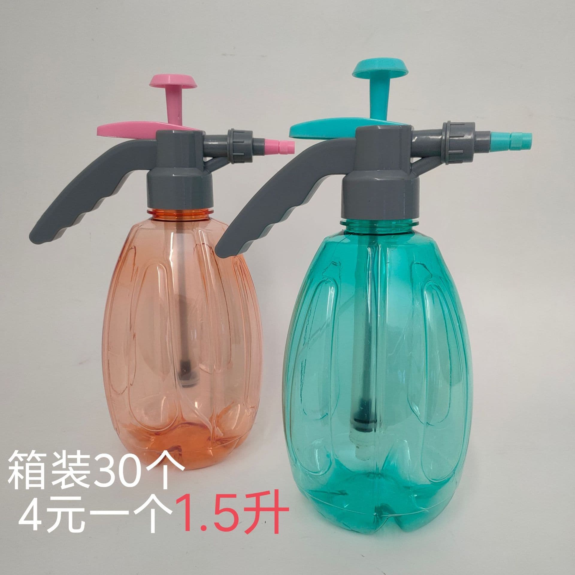 1.5L Large Gourd-Shaped Hand-Press Transparent Watering Can Garden Sprayer for Fruits and Vegetables