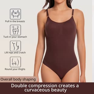 Cross-border Seamless Bodysuit Shapewear Tummy Control Tight Fit Open Crotch Buckle Body Shaper Women
