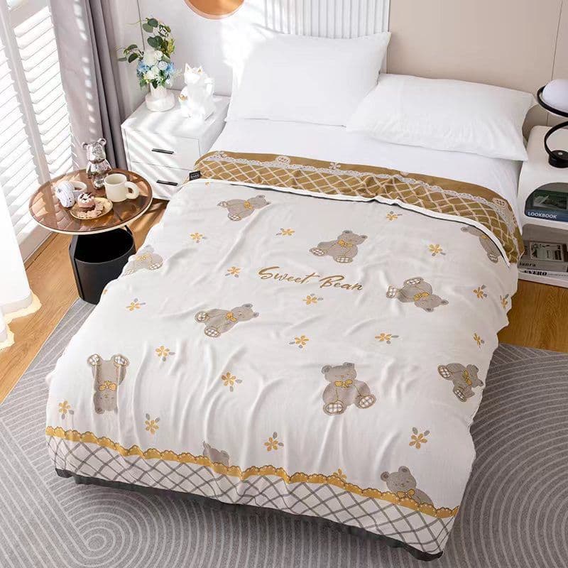 New Gauze Bamboo Fiber Towel Blanket, Summer Cooling Nap Blanket, Children's Air Conditioning Single Summer Nap Wholesale