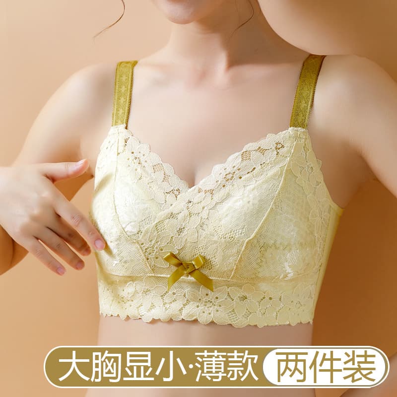 Adjustable Plus Size Bra for Women, Ultra-Thin, Minimizer for Large Busts, Anti-Sag, Gather Side Fat, Push-Up, Wire-Free