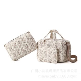 Small Diaper Bag Mommy Bag, Digital Print Quilted Makeup Bag Toiletry Bag, Two Styles Stroller Hanging Bag