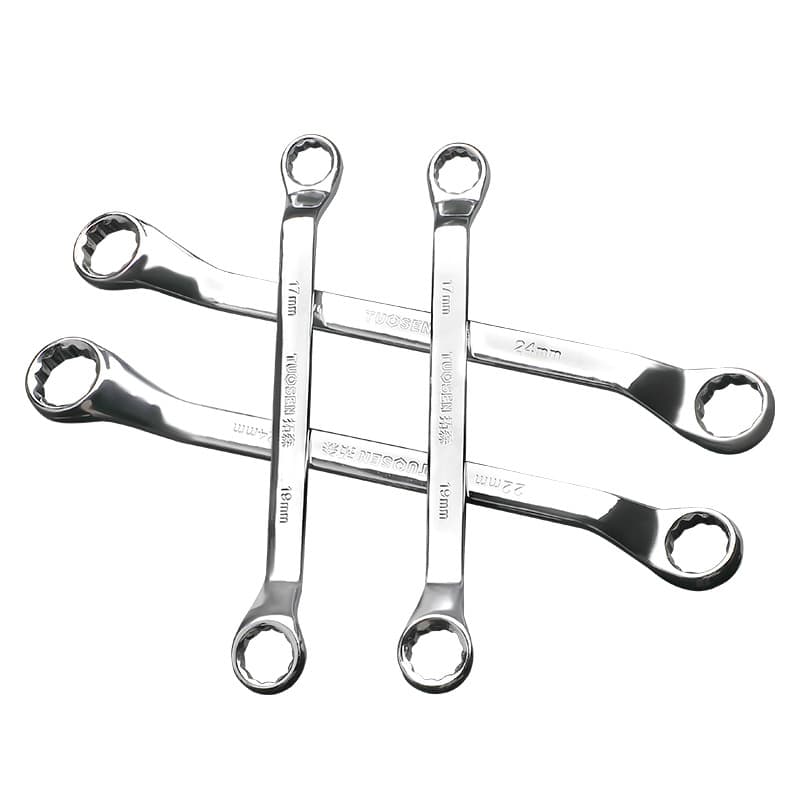 Tuosen 45 Steel Double-Ended Box Wrench Automotive Repair Tool Manual Mirror Surface Combination Wrench Multifunctional Box Wrench