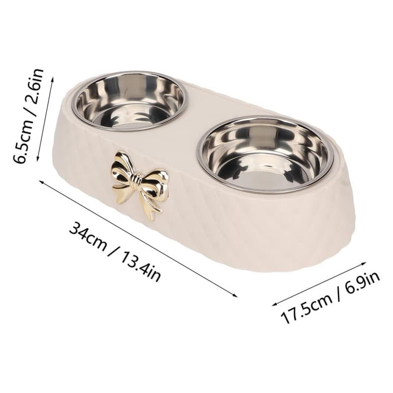 Pet Bowl Stainless Steel Dog Water and Food Bowl with Anti-Slip Base