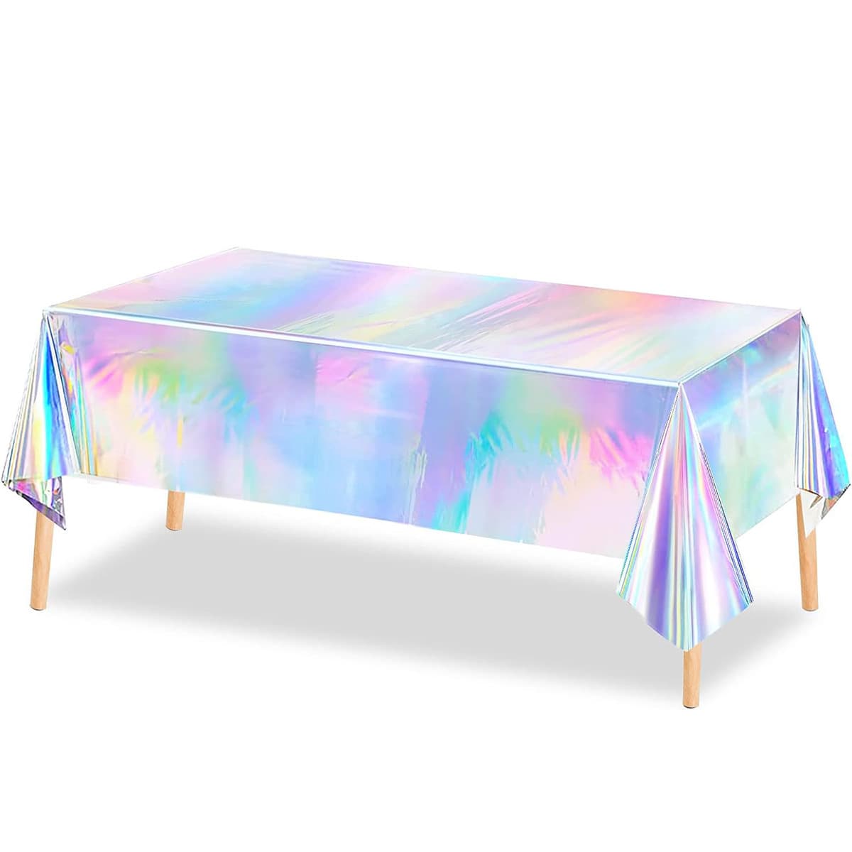 Amazon Cross-border 108-Inch Laser Tablecloths for Scene Decoration, Disposable Plain Laser Finish
