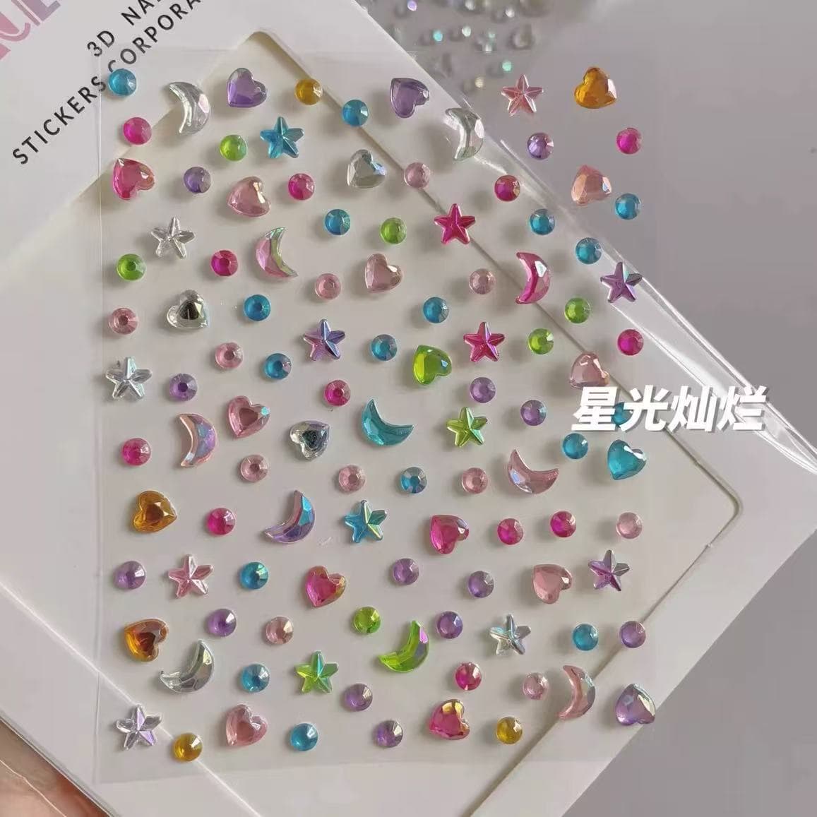 Diamond Stickers for Kidsren, Crystal Gemstone Face Painting Stickers, Decorative Little Girl's Sweet Stage Makeup Stickers, Eye Stickers