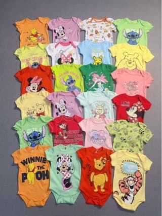 Original Disney*y original single baby romper baby short-sleeved triangle hoodie with many patterns