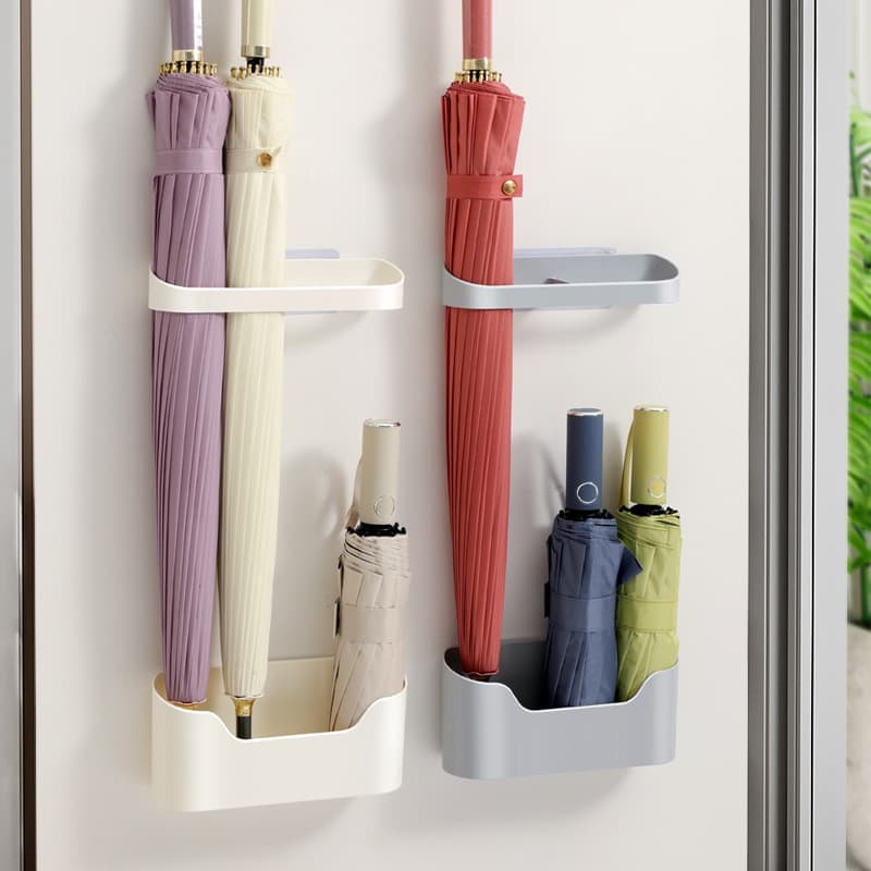 Household Umbrella Storage Rack, Doorway Umbrella Holder Bucket, Self-adhesive Wall-mounted Umbrella Stand Tube