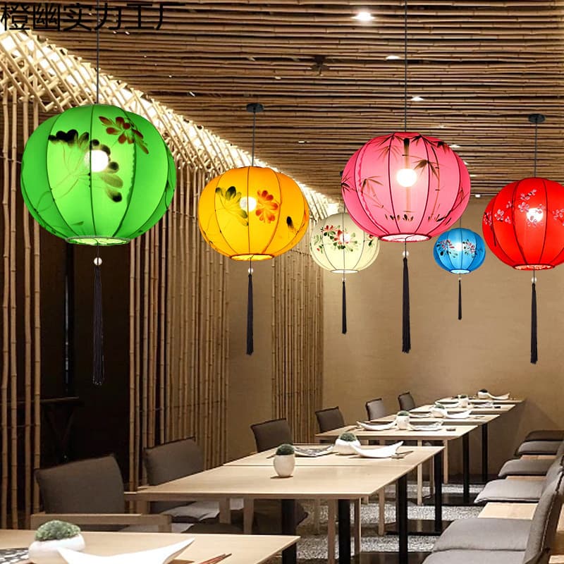 New Simple Chinese Round Lantern Decoration Hanging Creative Home Decor Special New Year Holiday