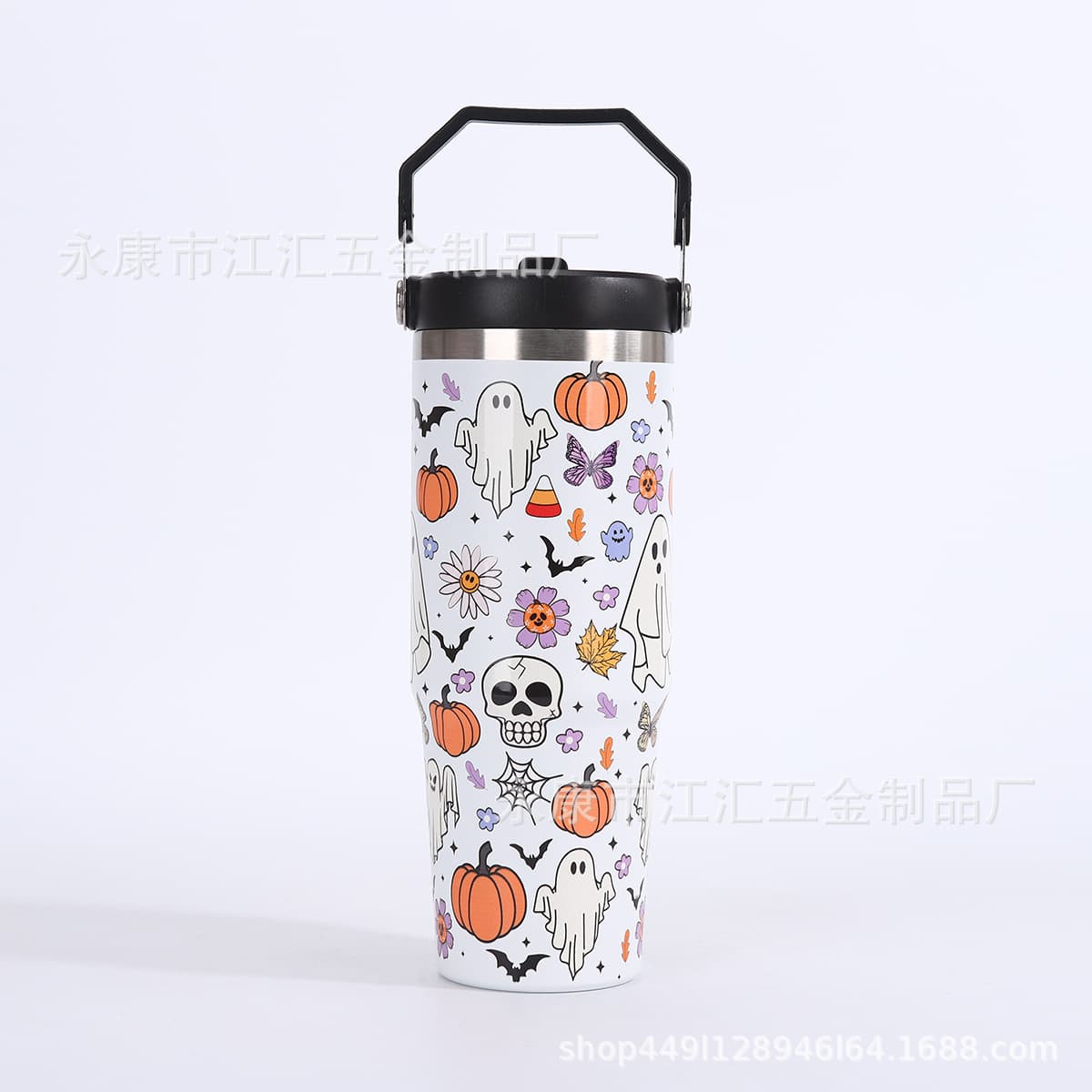 Cross-border Large Capacity 304 Stainless Steel Car Cup Double-layer Insulated Tumbler Cartoon Portable Handle Lid Cold Retention Ice Master Cup