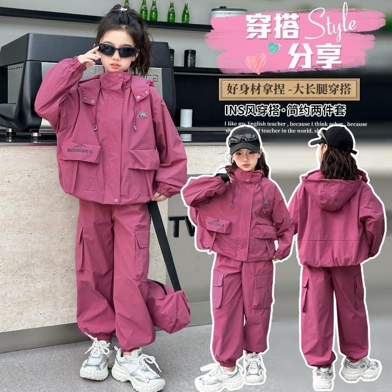 Girls' Spring and Autumn Wear Work Suit 2026 New Medium and Large Children's Internet Celebrity Street Children's Western Style Korean Fashion Clothes