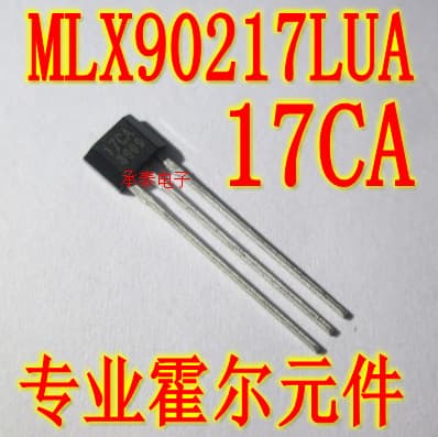 Hall Element MLX90217LUA Marking 17CA TO-92S Through-Hole Rotary Position Gear Sensor