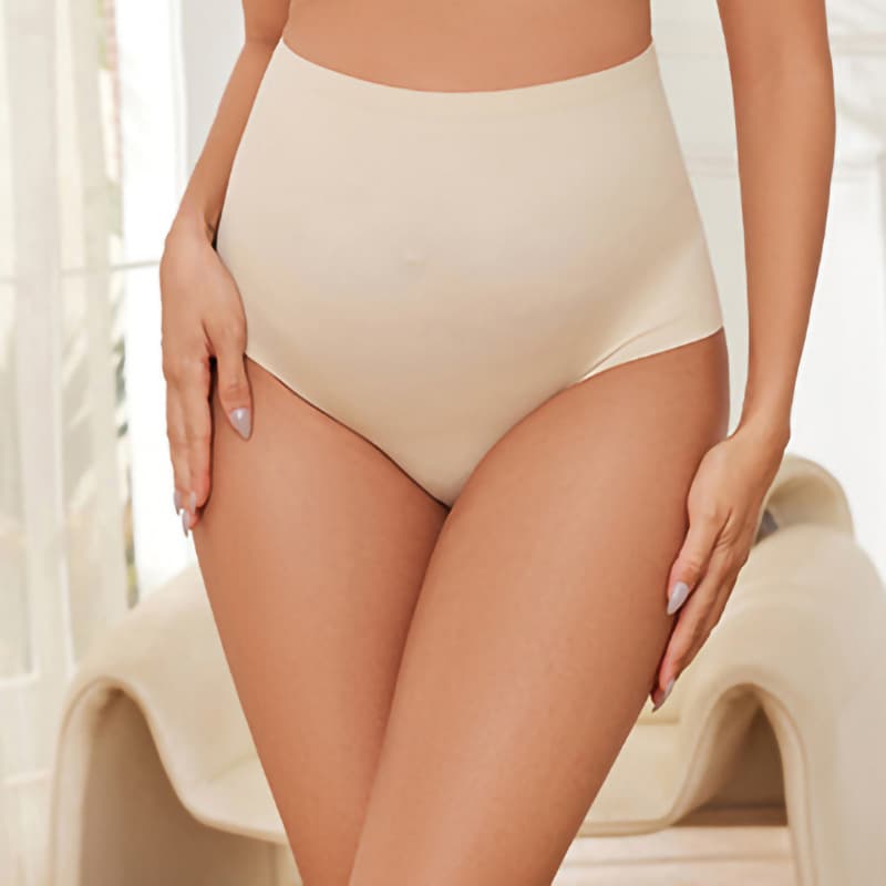 Women's Underwear Maternity Butt Lift Thickened Elastic High-Waisted Large Size Belly Control Pants Tight Pants Briefs Belly Control Briefs