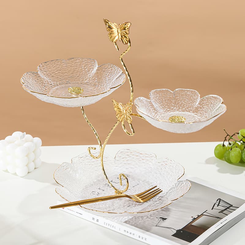 Three-Tier Fruit Tray Afternoon Tea Dessert Stand Modern Minimalist Hotel Restaurant Buffet Cake Stand Tea Break Display