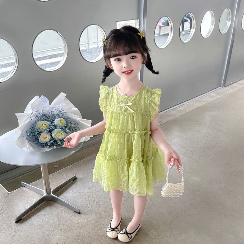 Girls Summer Dresses 2026 New Style Children's Wear Summer Korean Style Skirts Sweet Princess Dresses for Baby Girls