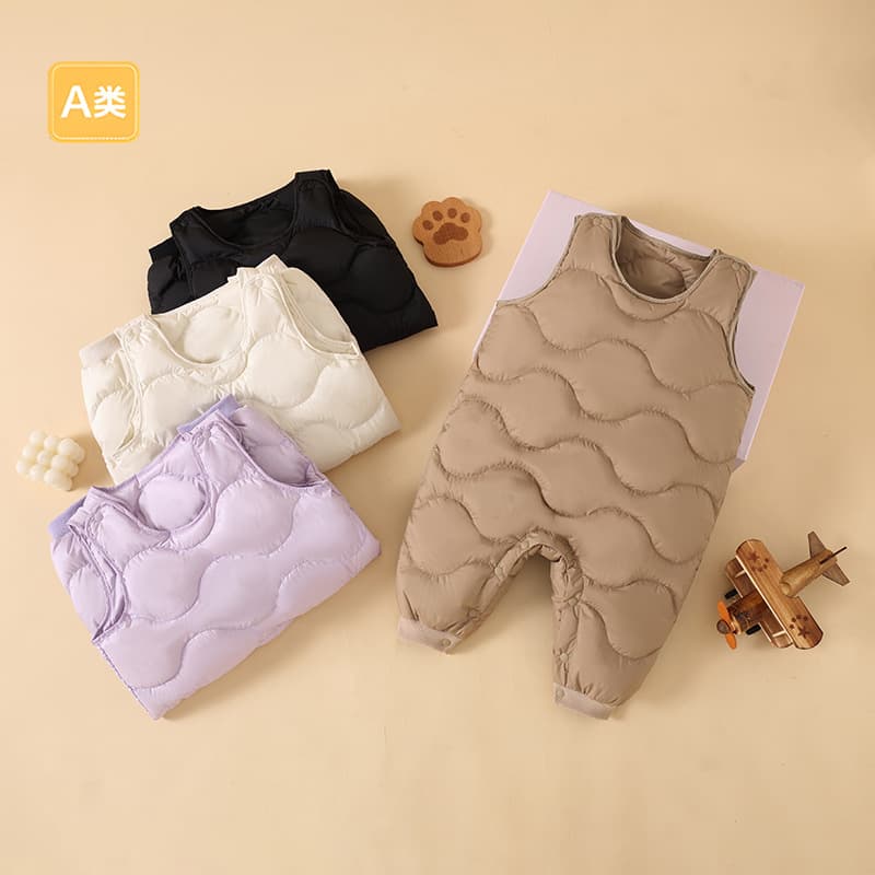 2025 Autumn/Winter New Style Down Pants for Boys and Girls - Warm, Three-Proof Overalls with Open Crotch