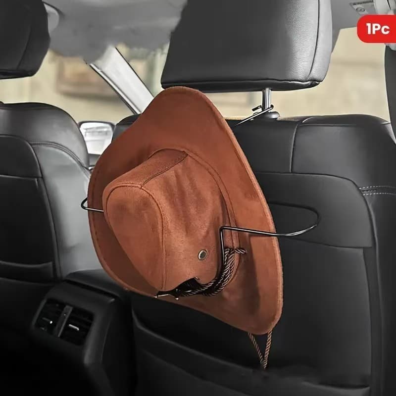 Car Hat Rack, In-Car Movable Hat Holder, Car Cowboy Hat Rack, Off-Road Vehicle Headrest Hook Storage Rack