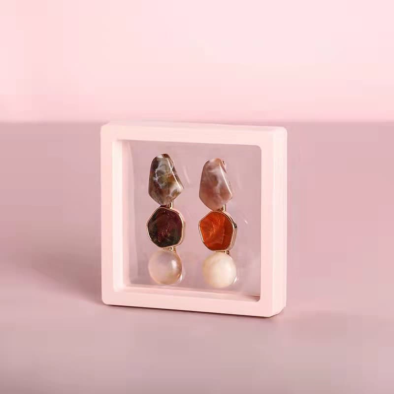 Transparent PE Film Floating Box Jewelry Packaging Box, Jewelry Creative Cultural Accessories Necklace Wearable Nail Display Storage Box