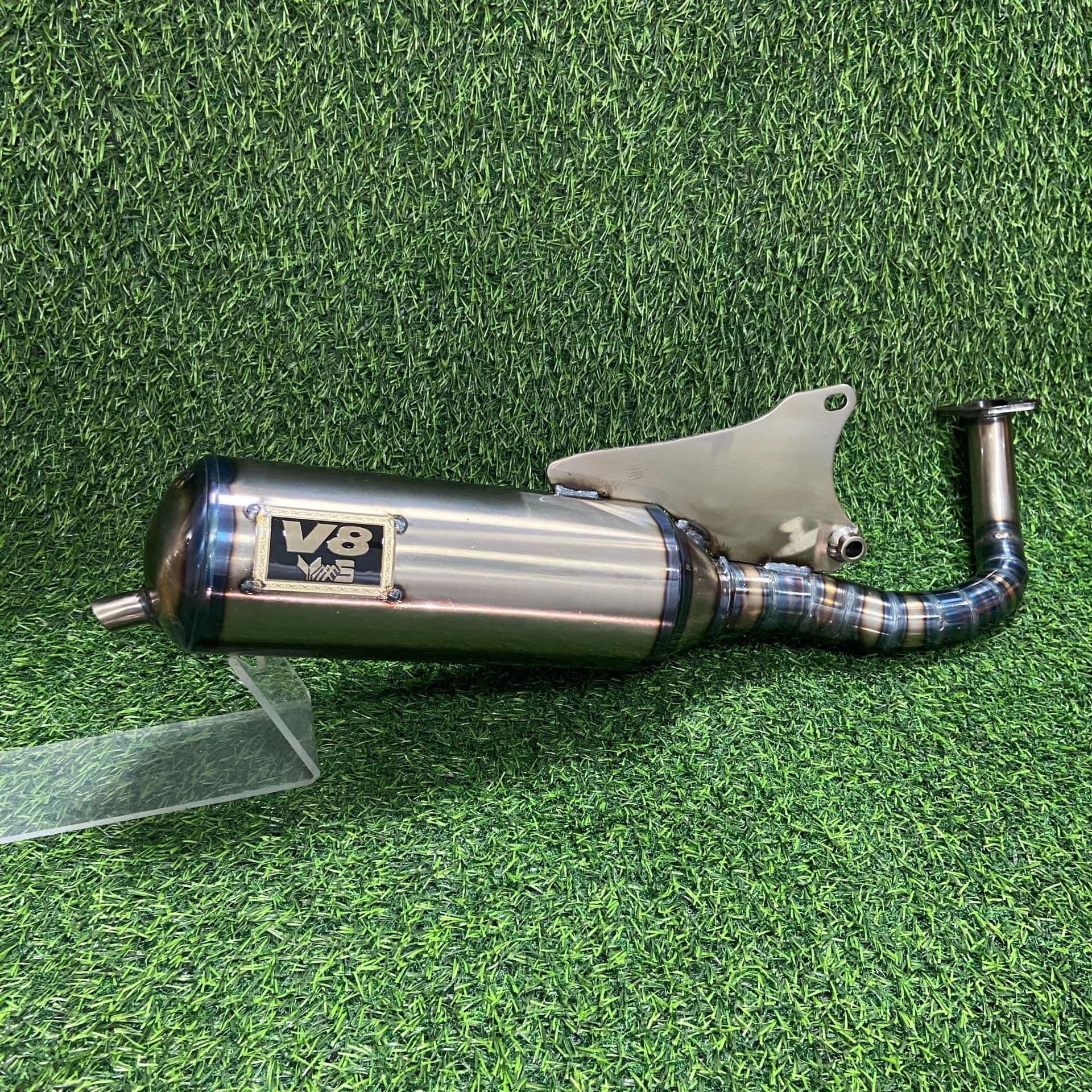 Taiwan V8 Handmade Exhaust Pipe for JOG50 JOG90 Wind Sail AF18 AF27 DIO50 70-90CC