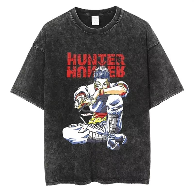 Anime HUNTERxHUNTER Printed T Shirt Vintage Y2k Streetwear