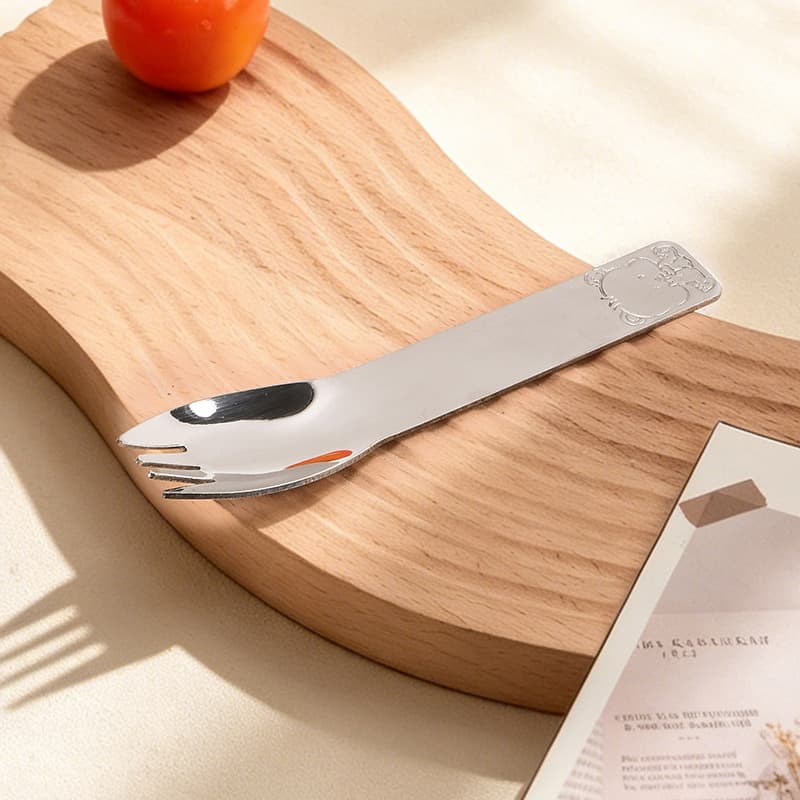 Stainless Steel Salad Fork, Cute Creative Children Bear Salad Fork, Cartoon Spoon and Fork, Dessert and Fruit Fork
