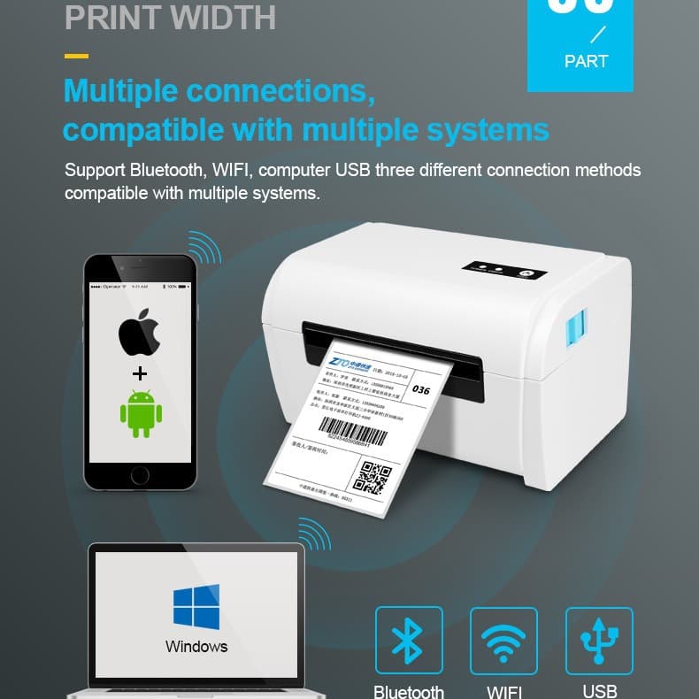 100*150mm label printer for Amazon thermal labels, ePacket shipping product labels