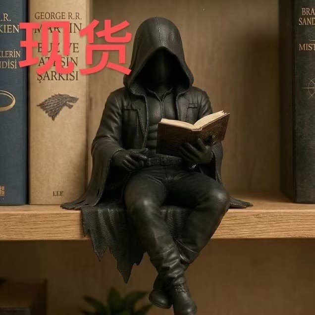 New Cross-Border Product: Ancient Chinese Scholar Resin Cape Reading Figure Craft Living Room Decoration