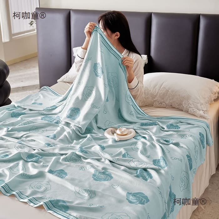 2024 New Tencel Lyocell Bamboo Fiber Cooling Blanket, Summer Cover, Jacquard Woven Smooth Cool Maitreya