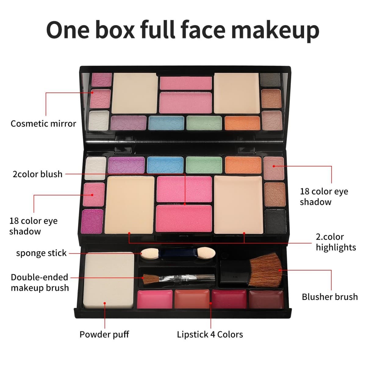 Export Exclusive Tianya 6171 Color Makeup Box Smudge-Proof Charm Eyeshadow Palette 3D Blush Natural Makeup Color